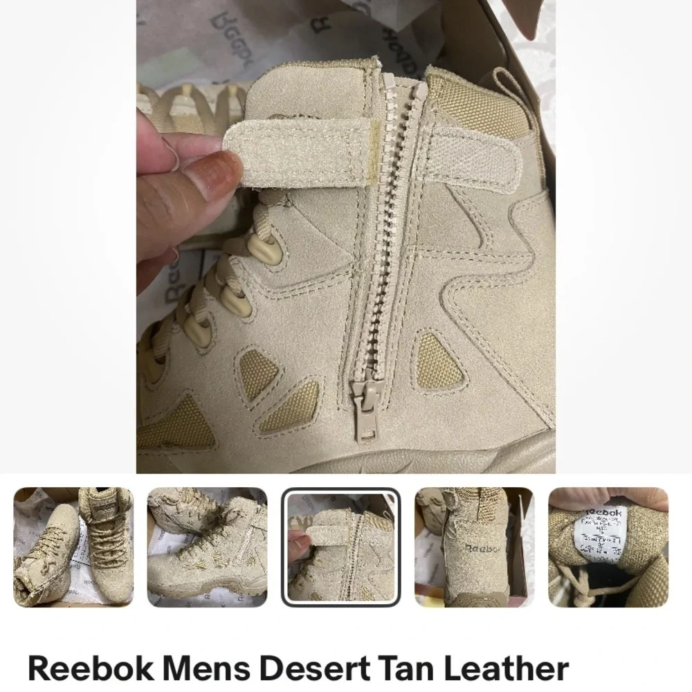 NWT Reebok Beige High-Top  Rapid Response Military Boots size 11